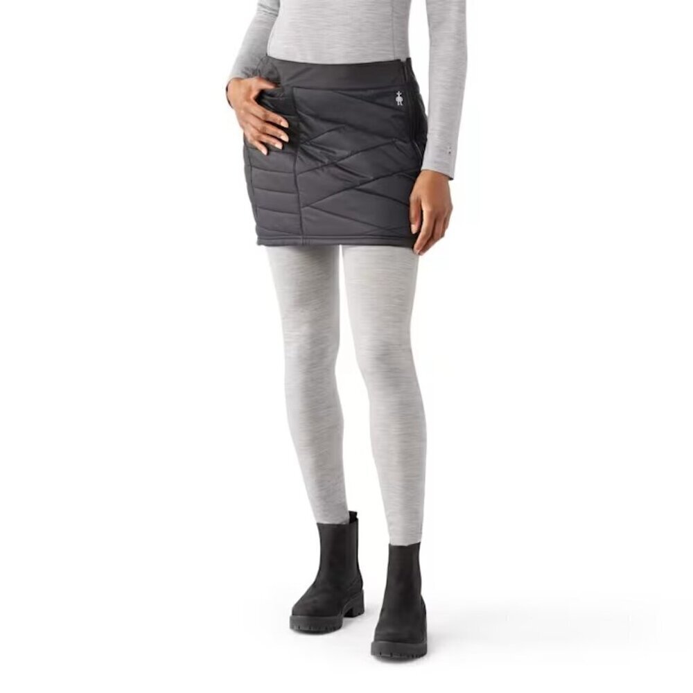 NWT SmartWool Womens XL Smartloft 120 Quilted Black Zip Puffer Skirt NEW